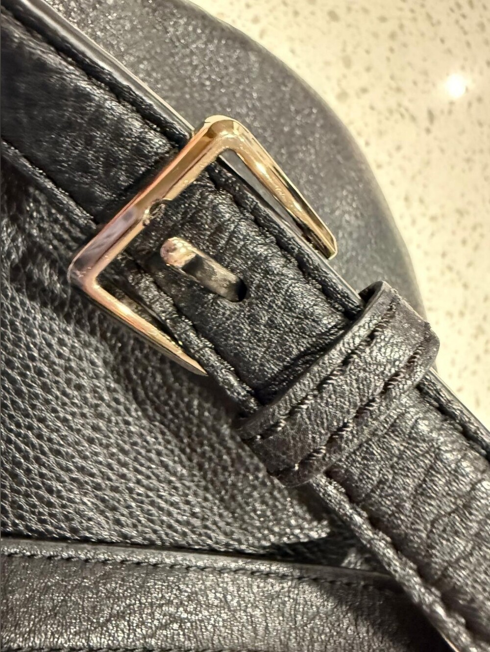 kate spade Black Pebbled Leather Crossbody Belt Bag with Gold Hardware - Picture 4 of 4